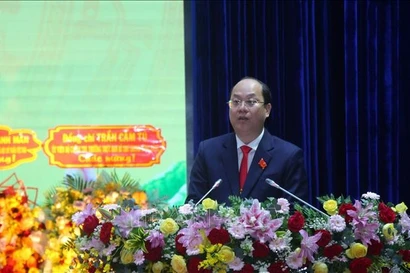 Nguyên Hô Hai est désigné au poste de secrétaire du Comité provincial du Parti pour le nouveau mandat. Photo: VNA