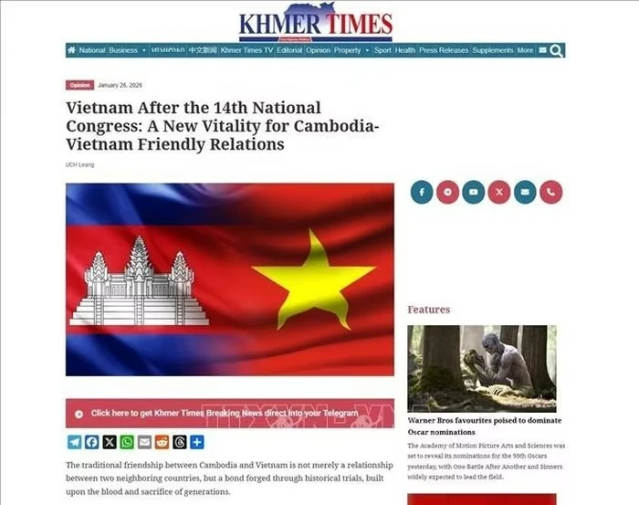 L'article du chercheur Uch Leang publié sur le journal en ligne Khmer Times