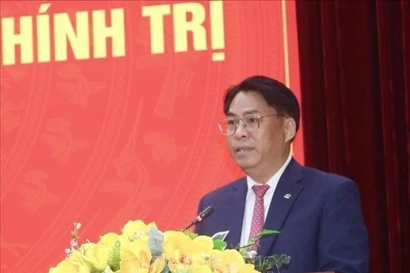 Phan Thang An, membre du Comité central du Parti, secrétaire du Comité provincial du Parti de Cao Bang et chef de la délégation provinciale au Congrès. Photo . VNA