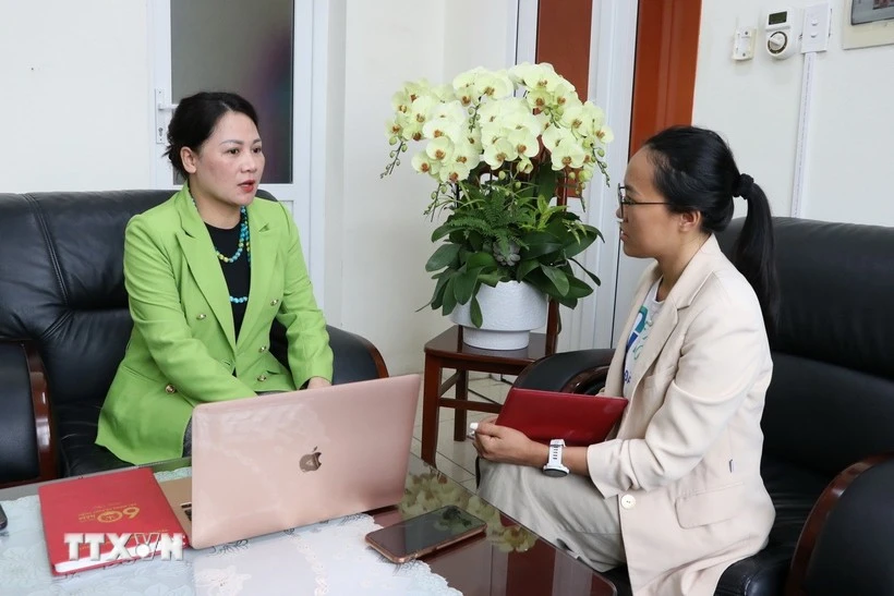 Trinh Ngoc Anh, secrétaire du Comité du Parti de la commune de Dai Son (Hai Phong). Photo : VNA