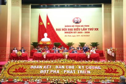 Le 20e Congrès du Comité du Parti de la province de Ha Tinh. Photo: VNA