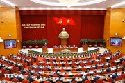 Séance d'ouverture du 13e Plénum du Comité central du Parti communiste du Vietnam. (Photo : VNA)