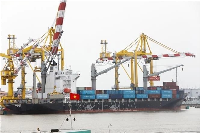 Au port MPC de Hai Phong. Photo : VNA