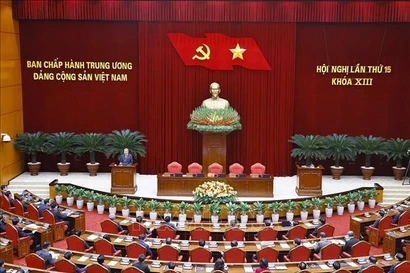 Le 15e Plénum du Parti communiste du Vietnam à Hanoï. Photo : VNA