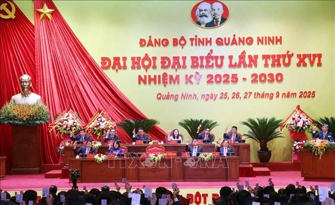 Le 15ᵉCongrès de l'organisation du Parti provincial de Quang Ninh (mandat 2025-2030). Photo : VNA