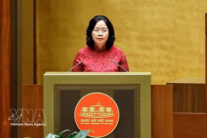 Bui Thi Minh Hoai, présidente du Comité central du Front de la Patrie du Vietnam. Photo : VNA