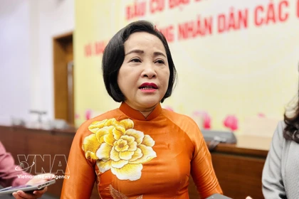 La vice-présidente de l’Assemblée nationale, Nguyen Thi Thanh, membre du Conseil électoral national. Photo: VNA