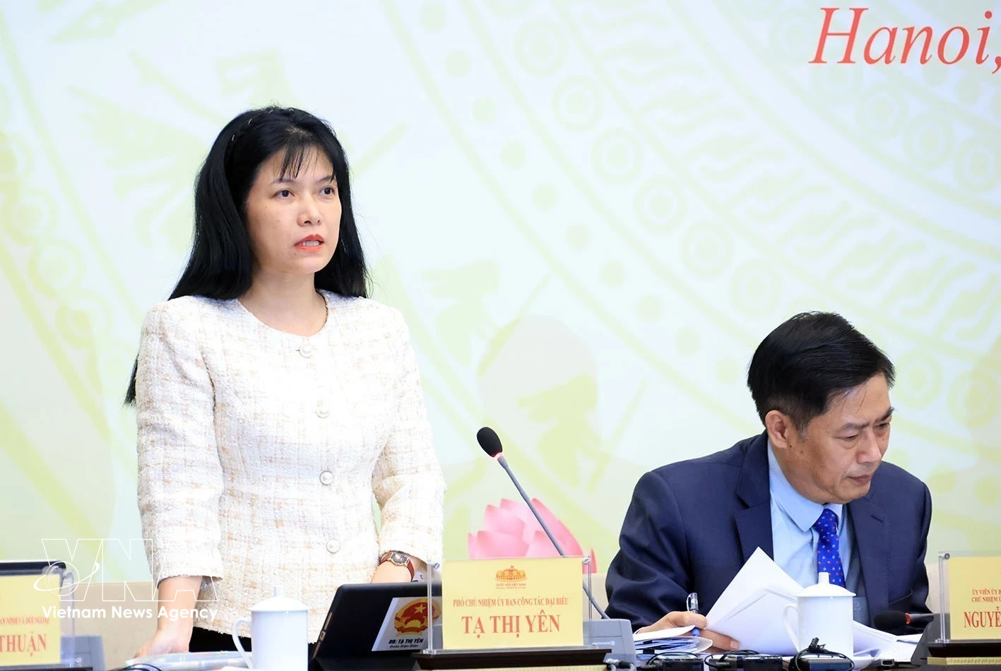 Ta Thi Yen, cheffe adjointe de l’Office permanent du Conseil électoral national. Photo : VNA