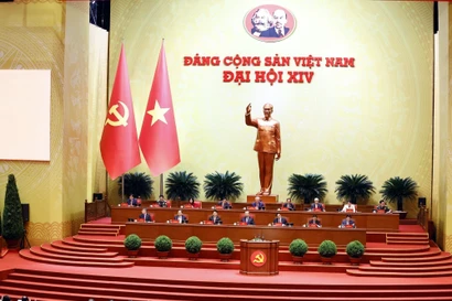 Lors du 14e Congrès national du PCV. Photo : VNA