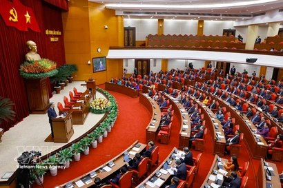 Le 2e Plénum du Comité central. Photo: VNA