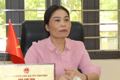 Dinh Thi Van, vice-présidente du Comité populaire de la commune de Cuc Phuong, province de Ninh Binh. Photo: VNA