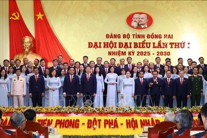 Le Comité exécutif du Comité provincial du Parti de Dong Nai pour la période 2025-2030. Photo : VNA