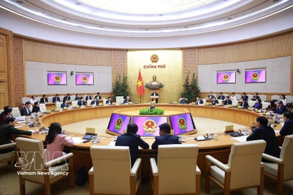 Lors de la réunion. Photo : VNA