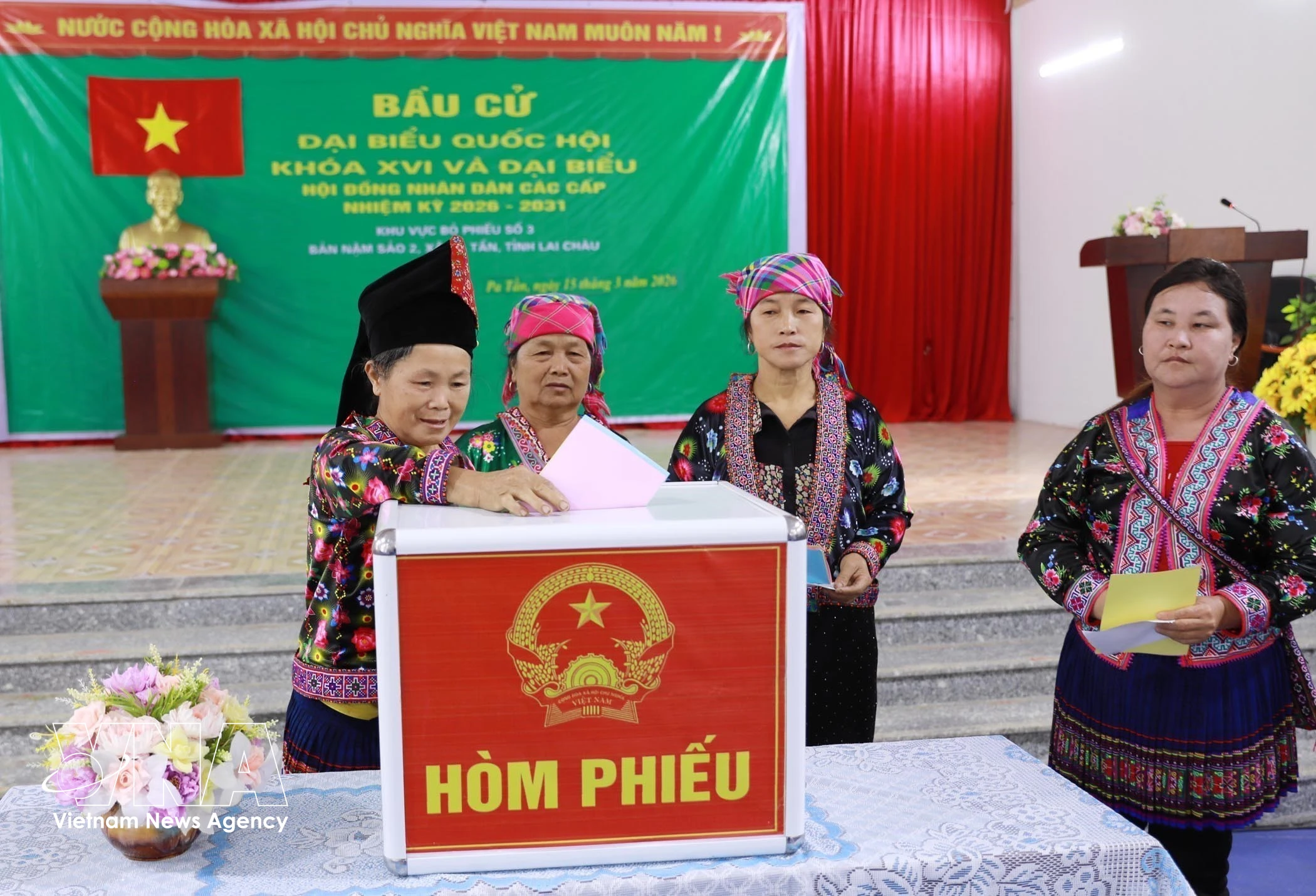 Le scrutin du 15 mars à la commune de Pan Tan, province de Lai Chau. Photo: VNA