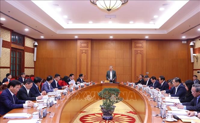 Panorama de la séance de travail. Photo: VNA