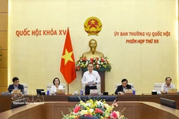Le président de l’Assemblée nationale, Tran Thanh Man, préside la 55e réunion du Comité permanent de l’Assemblée nationale. Photo: VNA