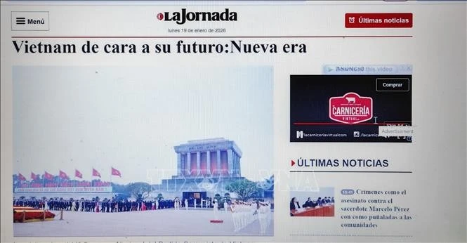 L'article publié sur La Jornada, principal quotidien de gauche du Mexique. Photo: VNA
