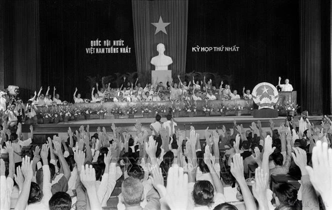 Première session de la VIe législature de l'Assemblée nationale vietnamienne. Photo VNA