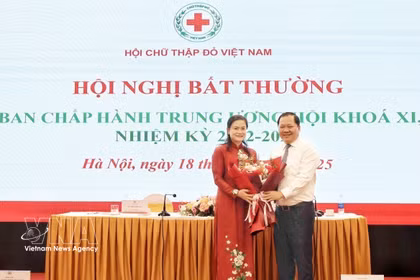 Do Thi Thu Thao est réélue à la présidence de la Croix-Rouge du Vietnam pour le mandat 2026-2031. Photo: VNA