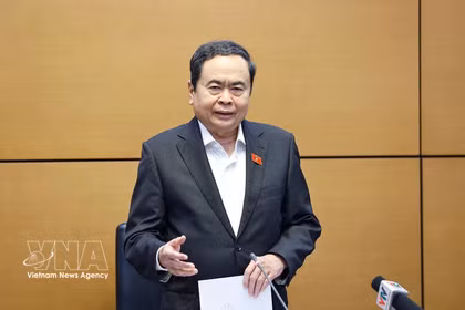 Trân Thanh Mân, membre du Bureau politique, président de l’Assemblée nationale et président du Conseil électoral national. Photo : VNA
