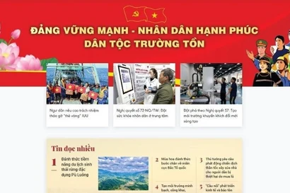 La page spécialisée de la VNA dédiée à la protection des fondements idéologiques du Parti, intitulée « Happy Vietnam ». Photo: VNA