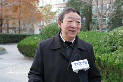 Le professeur Zhu Zhenming, de l'Institut de recherche sur l'Asie du Sud et l'Asie du Sud-Est. Photo: VNA