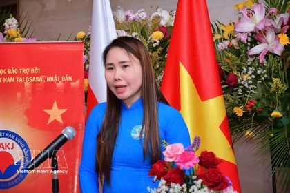 La présidente de l’Association des Vietnamiens de la région du Kansai, Le Thuong. Photo : VNA