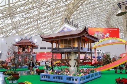 Espace « Têt des retrouvailles » à la Foire du Printemps 2026 à Hanoï. Photo: VNA