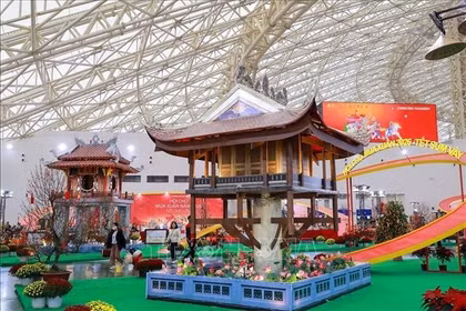 Espace « Têt des retrouvailles » à la Foire du Printemps 2026 à Hanoï. Photo: VNA