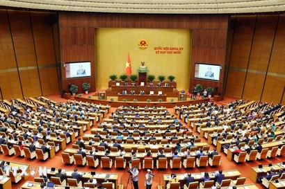 Ouverture de la 10e session de la 15e Assemblée nationale du Vietnam. Photo: VNA