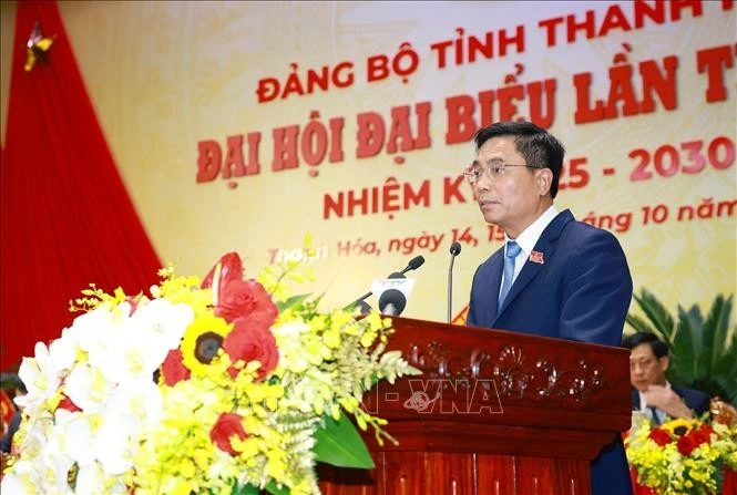 Nguyen Doan Anh a été réélu au poste de secrétaire du Comité provincial du Parti. Photo: VNA