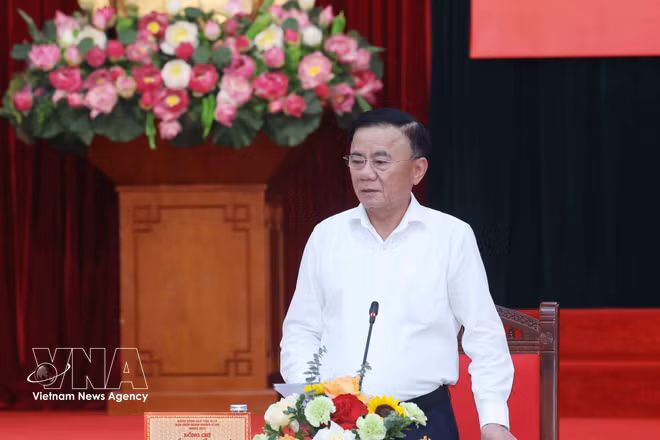 Tran Cam Tu, membre du Bureau politique et permanent du Secrétariat du Comité central du Parti communiste du Vietnam, à l'événement. Photo: VNA