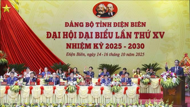 Le 15ᵉ Congrès de l'organisation provinciale du Parti de Diên Biên a adopté une Résolution visant à accélérer le développement socio-économique dans les années à venir. Photo : VNA dien-bien-1.jpg