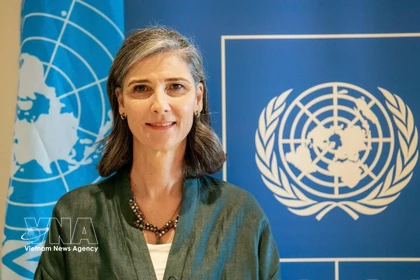 La représentante résidente du Programme des Nations Unies pour le développement (PNUD) au Vietnam, Ramla Al Khalidi. Photo: VNA