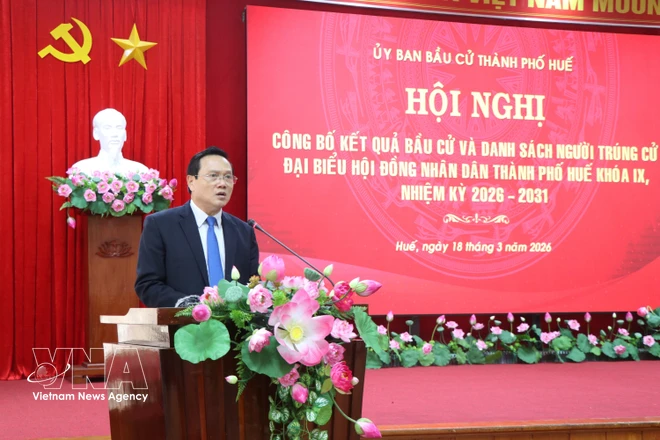 Nguyen Quang Tuan, vice-président permanent du Conseil populaire municipal et vice-président de la Commission électorale de la ville de Hue. Photo: VNA