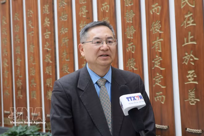 le professeur et docteur Cheng Hanping, directeur exécutif de l'Institut des études régionales et nationales et directeur du Centre d'études vietnamiennes de l'Université indistrielle du Zhejiang. Photo : VNA