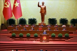 Lors de l’ouverture solennelle du 14ᵉ Congrès national du Parti communiste du Vietnam (PCV). Photo : VNA