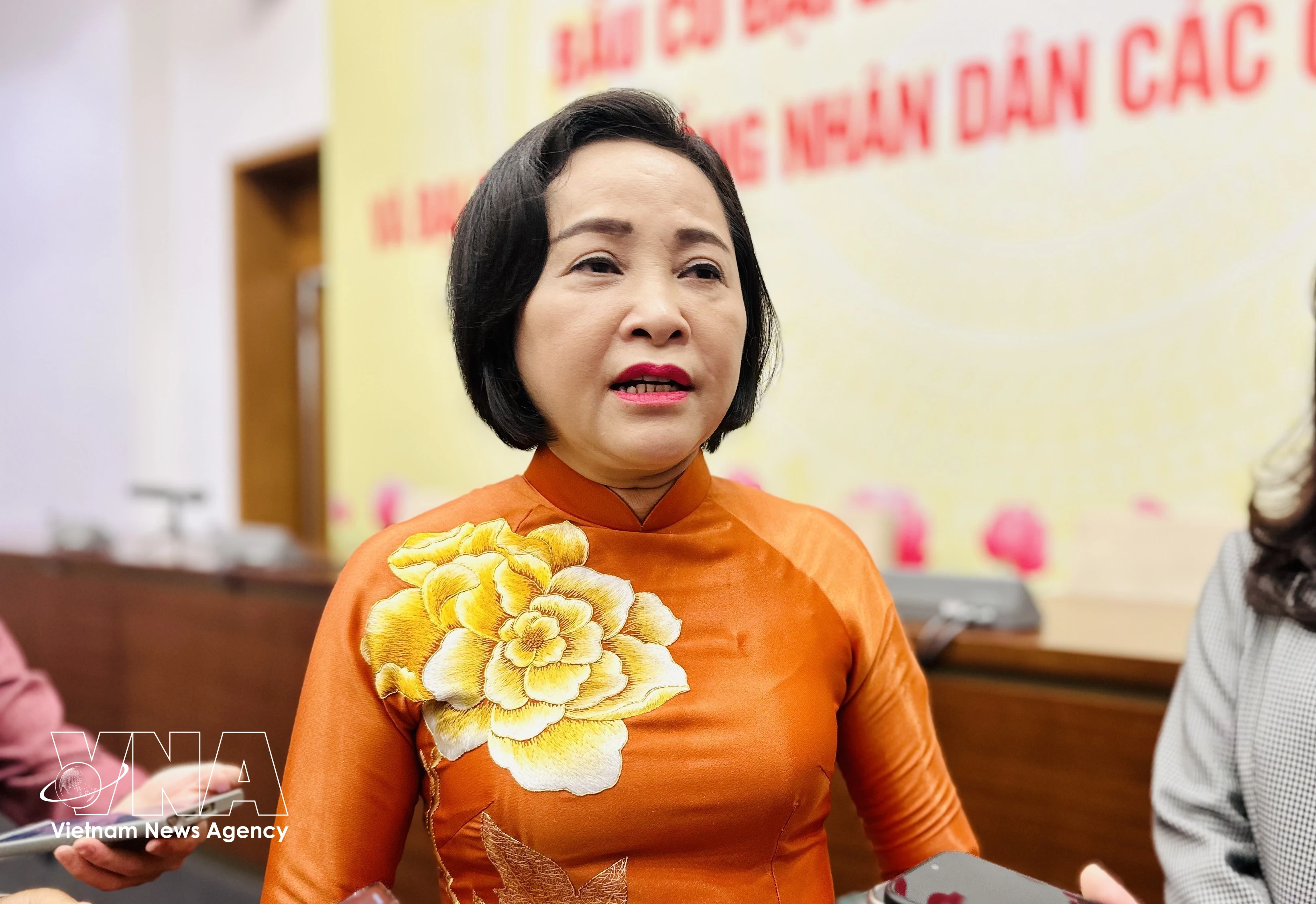 La vice-présidente de l’Assemblée nationale, Nguyen Thi Thanh, membre du Conseil électoral national. Photo: VNA