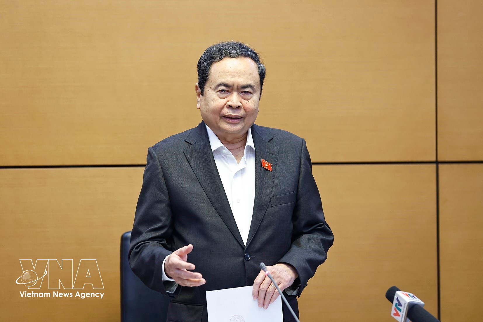 Trân Thanh Mân, membre du Bureau politique, président de l’Assemblée nationale et président du Conseil électoral national. Photo : VNA