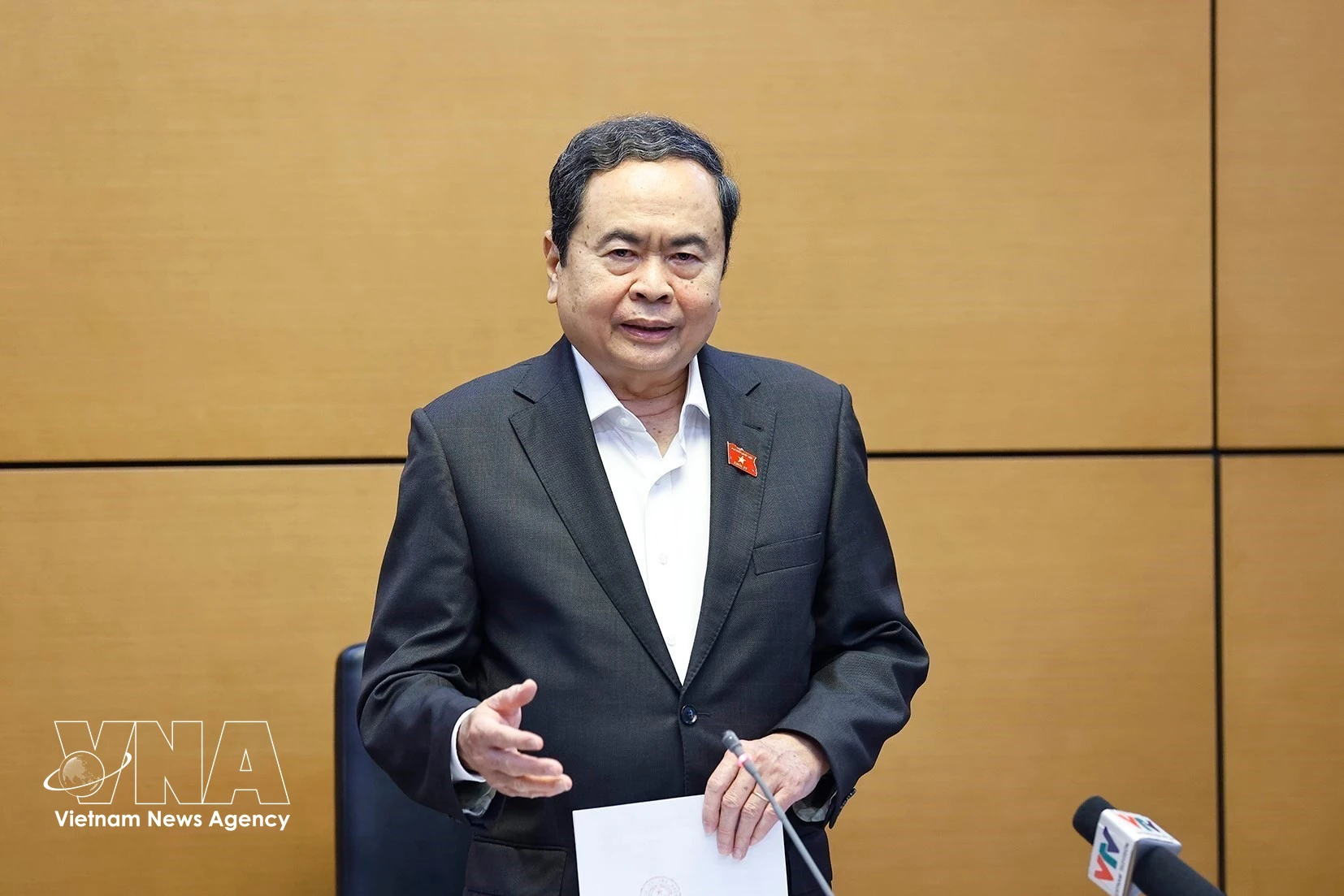 Trân Thanh Mân, membre du Bureau politique, président de l’Assemblée nationale et président du Conseil électoral national. Photo : VNA