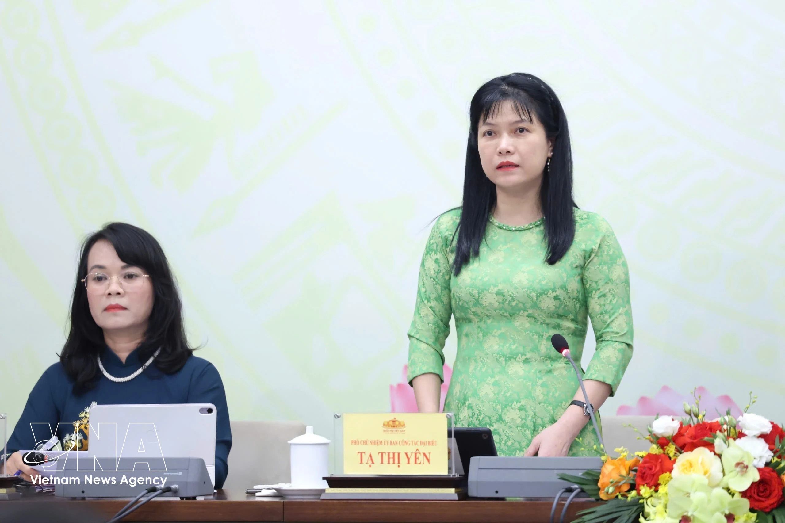 La vice-présidente de la Commission des affaires des députés de l’Assemblée nationale, Ta Thi Yen. Photo : VNA